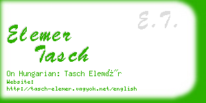 elemer tasch business card